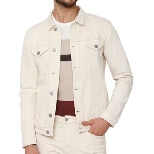 Selected Homme Bone White Regular Fit Denim Jacket Size Men’s S Small